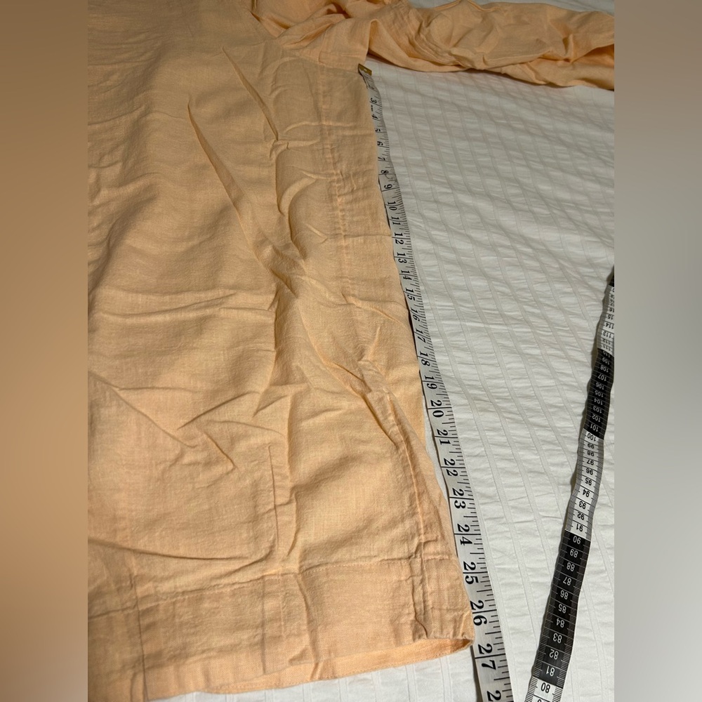 Free-est Demi Cotton-Linen Pants.Color Pale Peach. - Picture 6 of 12